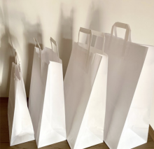 Basic White Paper Bag Art.P50902 Paberkott 32 x 16 x 27 cm