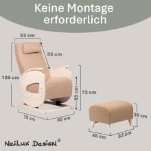 NeiLux Design Relaxing Rocking Chair Art.278411 Brown Kiiktool söötmiseks