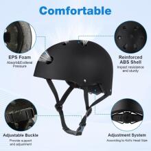 Flintronic Bicycle Helmet Art.278456 Black Sertifitseeritud, reguleeritav laste kiiver (48-52 cm)
