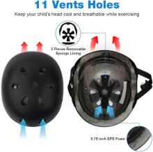 Flintronic Bicycle Helmet Art.278456 Black Sertifitseeritud, reguleeritav laste kiiver (48-52 cm)