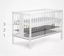 La Bebe™ Kids Wood Cot Sosna Art.279425 Natural  laste puidust võrevoodi sahtliga 120x60 cm