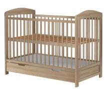 La Bebe™ Kids Wood Cot Sosna Art.279425 Natural  laste puidust võrevoodi sahtliga 120x60 cm