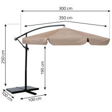 Kokkupandav aiavarju 8 segmenti 350 cm kattega Plonos PL-881