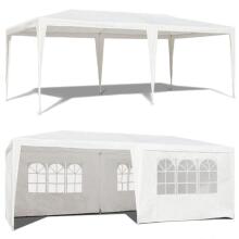 Aedade kaubanduslik paviljonitelk, 3x6 m, 6 seina, valge, MultiGarden