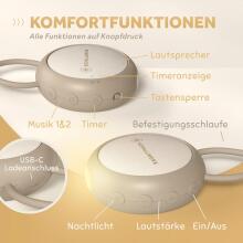 Baby Basic Noise Accessories Baby Sound Machine Art.279967 White Kaasaskantav helimasin juhtme ja heliefektidega