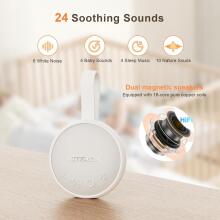 Baby Basic Noise Accessories Baby Sound Machine Art.279969 White Portable sound machine with cord and sound effects