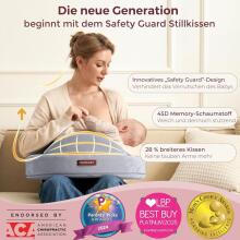 Momcozy Memory Foam Nursing Pillow with Safety Border Art.280037 Pink Подушка эргономичная для кормления из пены с эффектом памяти и защитным бортиком