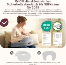 Momcozy Memory Foam Nursing Pillow with Safety Border Art.280038 Moon  Ergonomic nursing pillow made of memory foam with a protective side