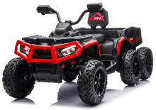 Battery-Operated Quad ATV 6 Wheels With Trailer JC606 24V 4x4 Red