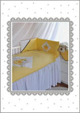 Voodipesu komplekt - 6 osa - 120/90/160 - TSIRKUSE KASS - ROOSA ***