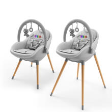 Kinderkraft Fini Up  2-in-1 Art.281215 Grey kõrge tool Hall