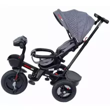 Bebe Basic Schumacher Kid  Air Trike Art.281266 Black Laste kolmerattaline lenkstangiga, katuse ja täispuhutavate ratastega