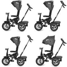 Bebe Basic Schumacher Kid  Air Trike Art.281267  Grey Laste kolmerattaline lenkstangiga, katuse ja täispuhutavate ratastega