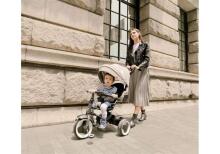 Bebe Basic Schumacher Kid  Air Trike Art.281267  Grey Laste kolmerattaline lenkstangiga, katuse ja täispuhutavate ratastega