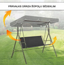 Z-HOME, 127 x 100 cm, Art.63207P, replacement garden swing seat cover, waterproof base material