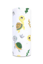 Diaper - 27749 - FLANNEL PRINT - EGA - TURTLE - YELLOW / GREEN - size 70x80 cm