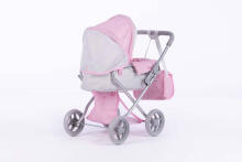 Pram for Doll  - 9369 - ALICE -   SWEET PINK and GREY