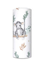 Mähkmed - 14404 - FLANELLTRÜKK - EGA - LOOMAD KIIGEL - ROHELINE - suurus 70x80 cm