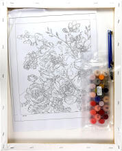 Numbrite järgi maalimine - 45933 - Lilled - suurus 40x50 cm