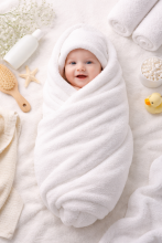 Bebe Basic Cotton Baby Towel  Art.285908 Light Blue  Хлопковое полотенце фроте  75x150 см (100% хлопок)