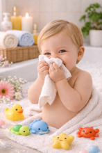 Bebe Basic Cotton Baby Towel  Art.285908 Light Blue  Хлопковое полотенце фроте  75x150 см (100% хлопок)