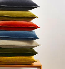 La bebe™ Pillow Eco Velvet 40x60 Art.73103 Beige/Grey 40x60 with ECO buckwheat filling