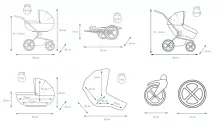 Babylux Aspero Art.286105 Chocolate Universal 3-in-1 stroller