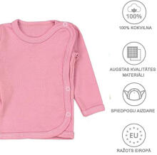 La Bebe™ Long-Sleeved Wrap Shirt for Newborn (1 pc), Art.024636, Size 56, 100% Cotton