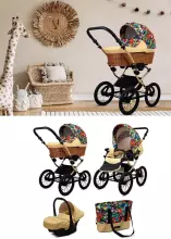 Babylux Classic Art.286132 Jungle Flowers Klassikaline 3-ühes lapsevanker