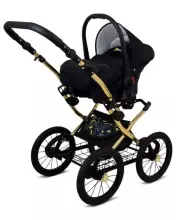Babylux Margaret Gold Art.286152 Black Grey  Klassikaline 3-ühes lapsevanker