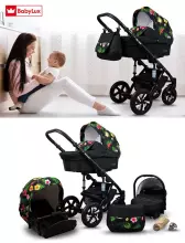 Babylux Sky Lark Art.286434 Grey Animals Universal 3-in-1 stroller