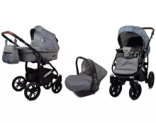 Babylux Optimal Art.286496 Colorful Feathers Universal 3-in-1 stroller