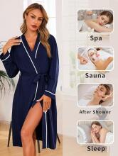 Italian Fashion Women Bathrobe Long Sleeve Art.286672 Pink  Maternity robe