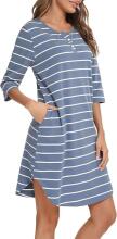 Italian Fashion Night Dress Art.286675 Light Blue  Maternity/Nursing Nightgown