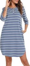 Italian Fashion Night Dress Art.286677 Light Grey  Maternity/Nursing Nightgown