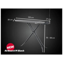 Triikimislaud Air Board M must 120x38cm