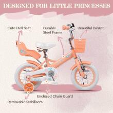 Glerc Kids Bike Wheels Collas 12'  Art.287140 White Children's two-wheeled bicycle with additional wheels