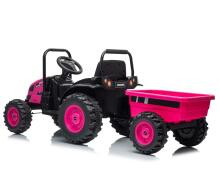 MILLY MALLY 6939 Battery-Powered Vehicle Tractor with Trailer Farmer Pink