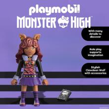 PLAYMOBIL Monster High – Clawdeen Wolf Figure Set for Spooky Stories & Halloween Fun