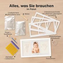 Baby Handprint and Footprint Maker Set Art for Baby Art.288058 White Kolmekordne puitraam