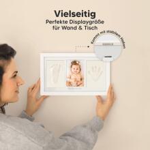 Baby Handprint and Footprint Maker Set Art for Baby Art.288058 White Kolmekordne puitraam