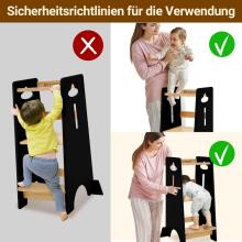 Cosyland Wooden Learning Tower Art.288718 Black Puidust köögitool/aste väikelastele