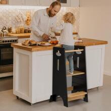 Cosyland Wooden Learning Tower Art.288718 Black Puidust köögitool/aste väikelastele