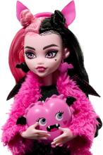 Monster High Creepover Party – Draculaura nukk koos Count Fabulousi ja pidžaamapeo tarvikutega