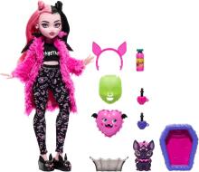 Monster High Creepover Party – Draculaura nukk koos Count Fabulousi ja pidžaamapeo tarvikutega