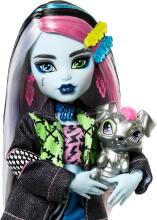 Monster High Frankie Stein nukk – teksajakk, Watzie ja aksessuaarid