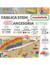 MASTERKIDZ Freestanding STEM Wall Board 166 x 125 cm + Accessories Pegs Gears Blocks Tools Ball Track