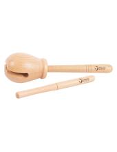 KLASSIKALINE MAAILM EDU Puidust Muusikainstrument Puidust Plokk Rütmiline 2 tk.