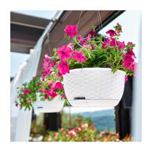 Rippuv lillepott Natural &Oslash;30x14.5cm valge