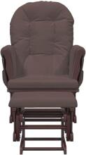 Bebe Basic Rocking Chair with Stool Art.290059 Grey Kiiktool söötmiseks